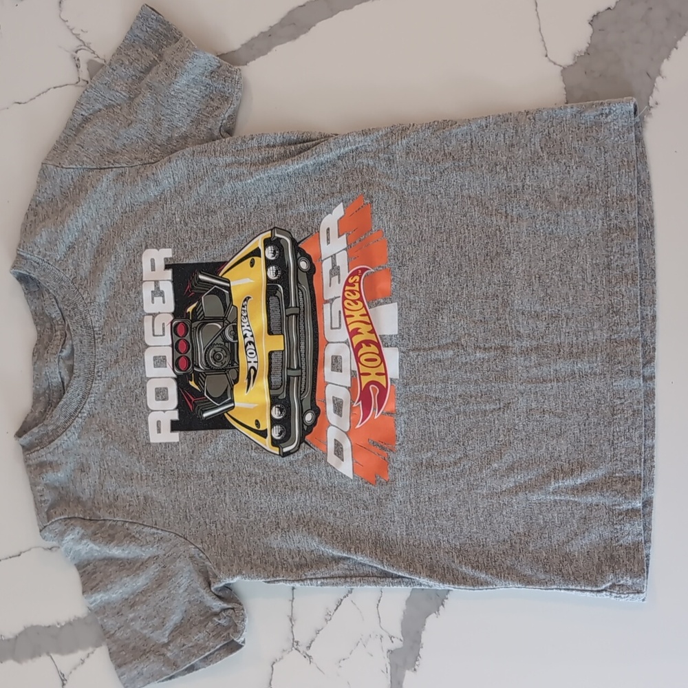 Toddler Hot Wheels Gray T-Shirt Rodger Dodger Size 4T